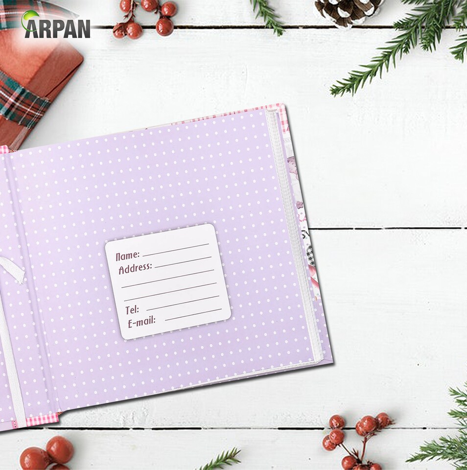 image 1 of ARPAN Baby Photo Album 6x4 for 200 Photos, Pink Baby Girl Memo Slip-In Album with Writing Space, Index Page & CD/DVD Pocket, First Year Memory Book & Milestone Keepsake