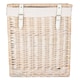 image 4 of Small Boutique White Wash Storage Laundry Hamper With Lining | White | White