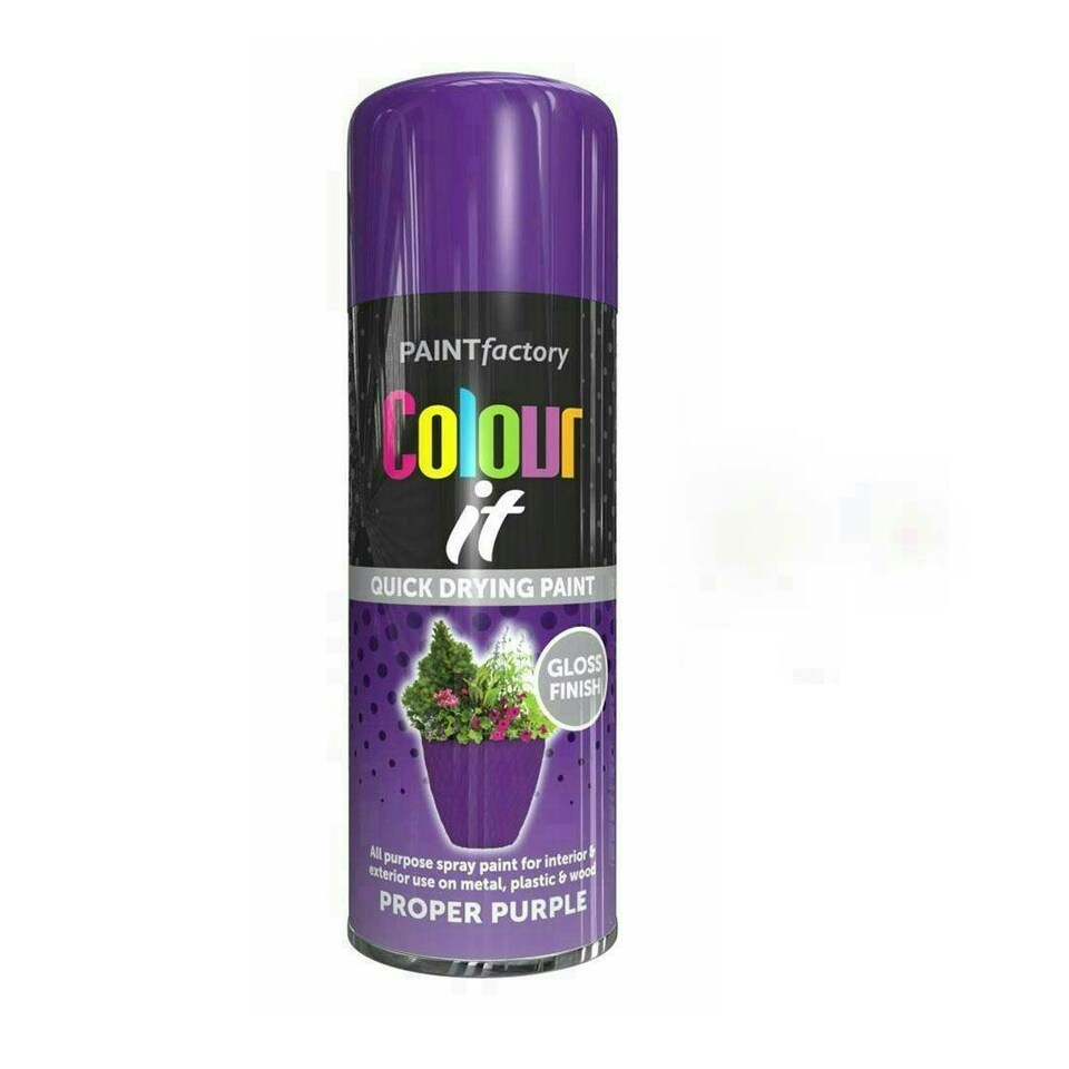 image 1 of Primer Spray Paint Aerosol Auto Car Wood Metal 250ml Purple