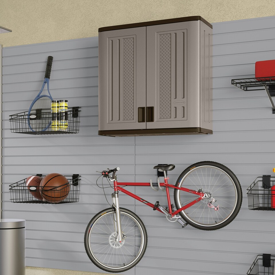 image 1 of Suncast Haven Wall Storage Cabinet Grey