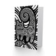 image 3 of Cat and Fish Folk Art for Wife Her Thank You Art Card