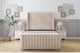 image 1 of Sloomy Marlborough Sand Naples Bed Frame With 50"  Upholstered Wingback Headboard 4' Small Double