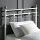 image 3 of Bayford Traditional Vintage Style White Metal Bed Frame (Single) | White | White | Single