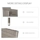 image 4 of Outsunny 4 Pieces Outdoor PE Rattan Dining Chairs Set with Cushion, Garden Armchair with Armrests, High Backrest, Metal Frame Patio Wicker Furniture, Grey