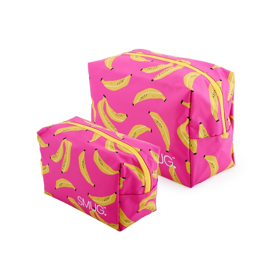 image 1 of SMUG Toiletry & Wash Bag Set - Banana Print