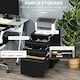 image 3 of Vinsetto 3 Drawer File Cabinet, Lockable Metal Filling Cabinet, Black