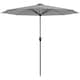 image 1 of Outsunny Solar Patio Garden Parasol with Lights for Outdoor Light Grey