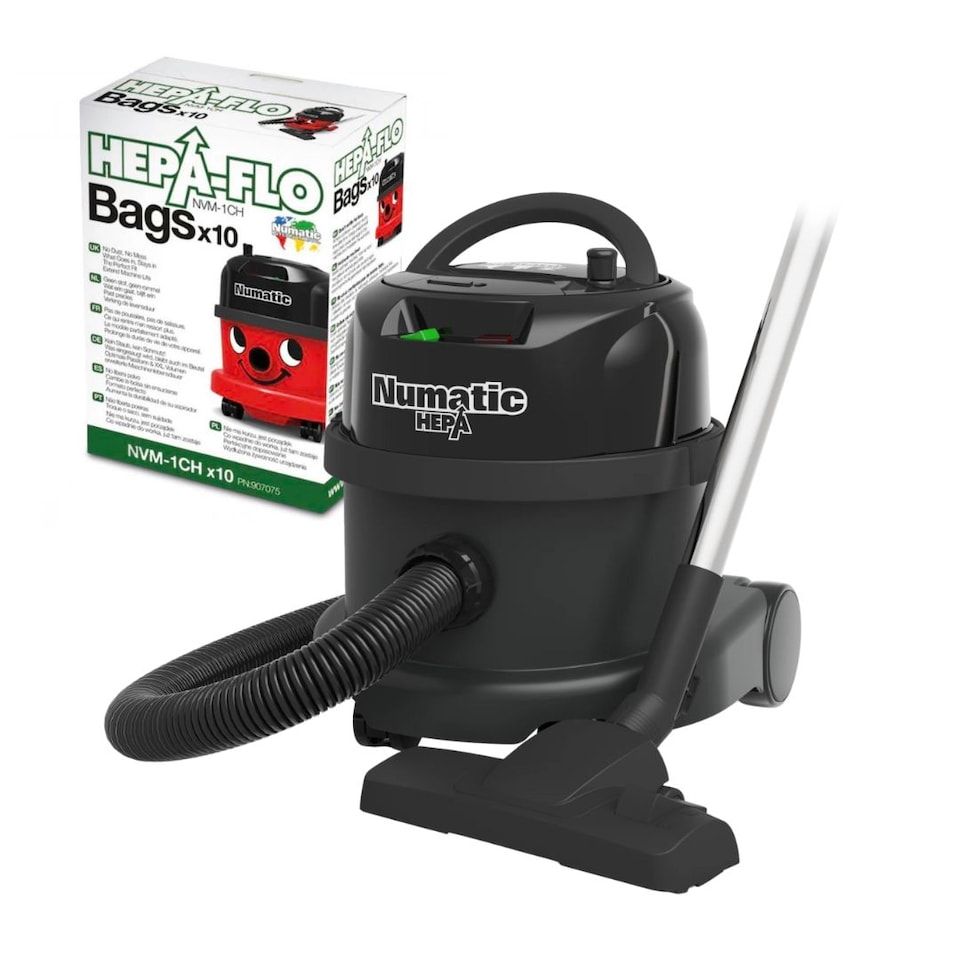 image 1 of Hepa Vacuum Cleaner PPR170H HEPA13 Filtration Dry Cylinder Numatic Henry Hoover - Asthma Pet Allergies + 10 Bags