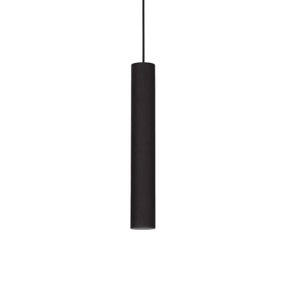 Look 1 Light Slim Ceiling Pendant Black, GU10
