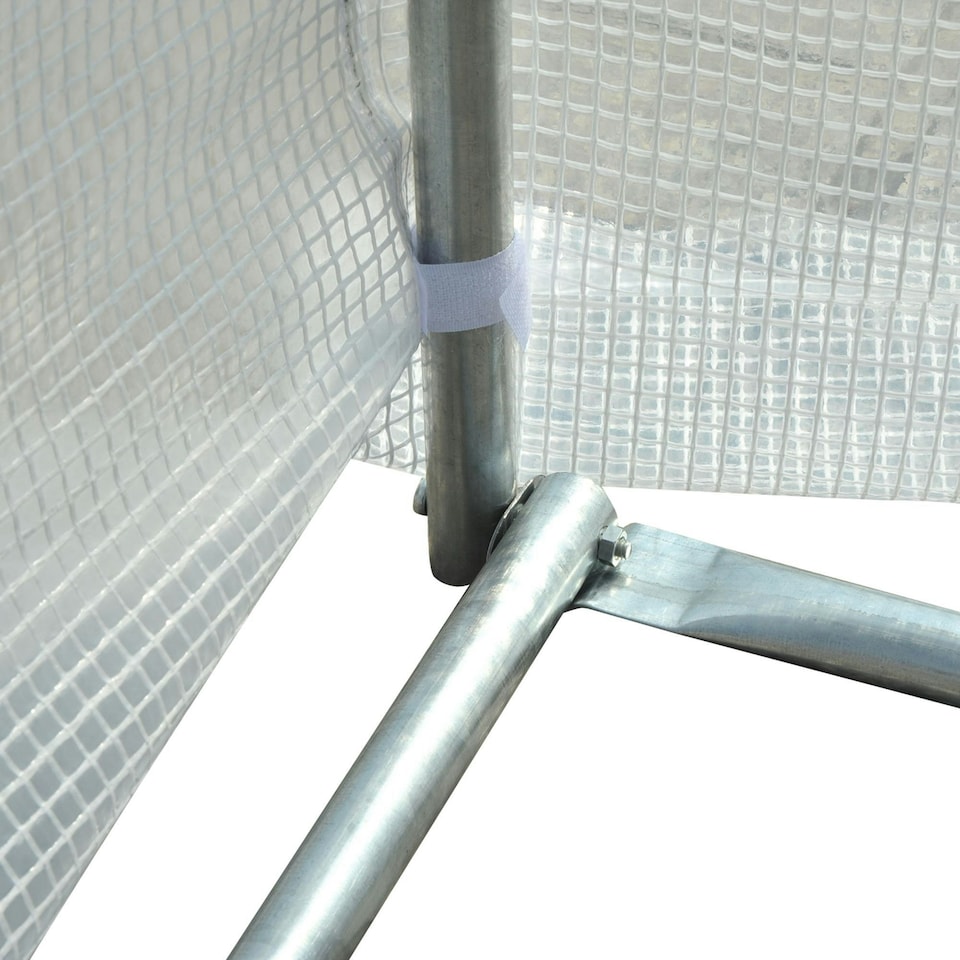 image 1 of Outsunny 6 x 3 x 2 m Polytunnel Greenhouse w/ Zippered Door and 8 Windows