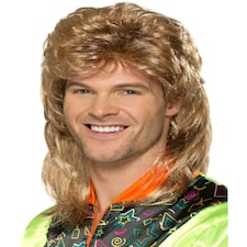 Mullet Wig, Brown - MALE - ADULT - N/A