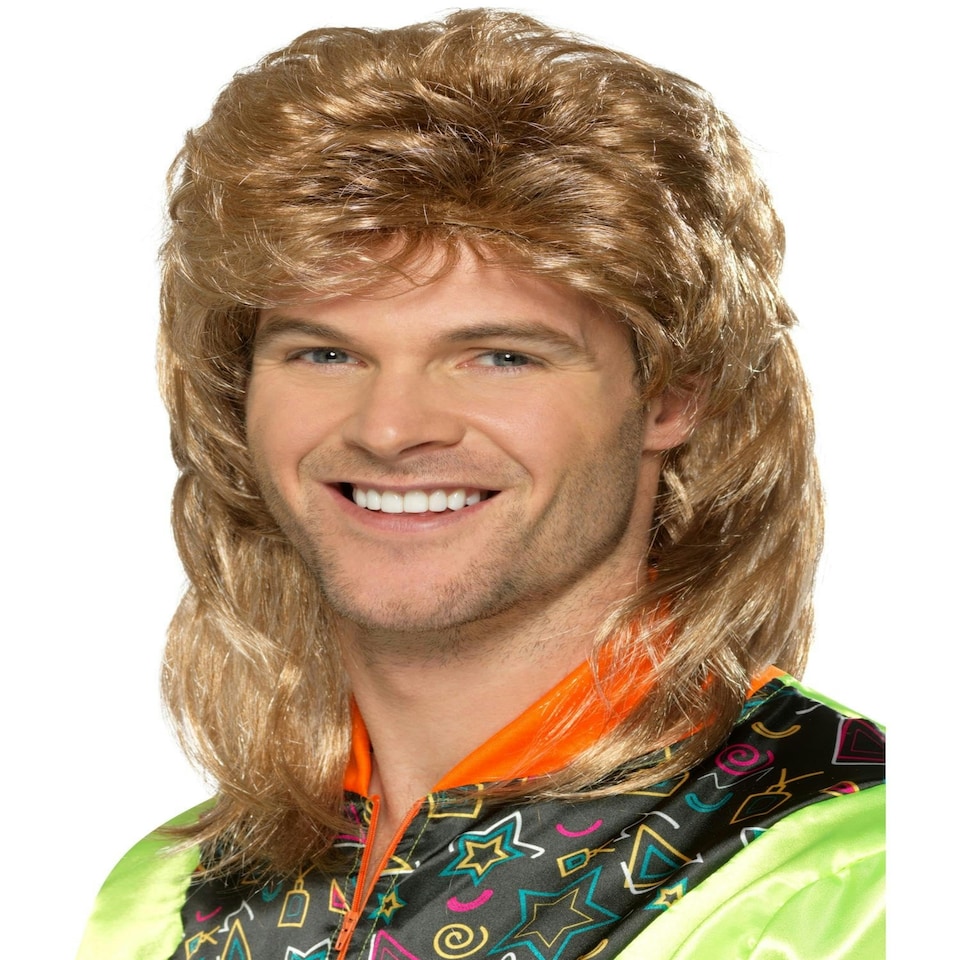 Mullet Wig, Brown - MALE - ADULT - N/A