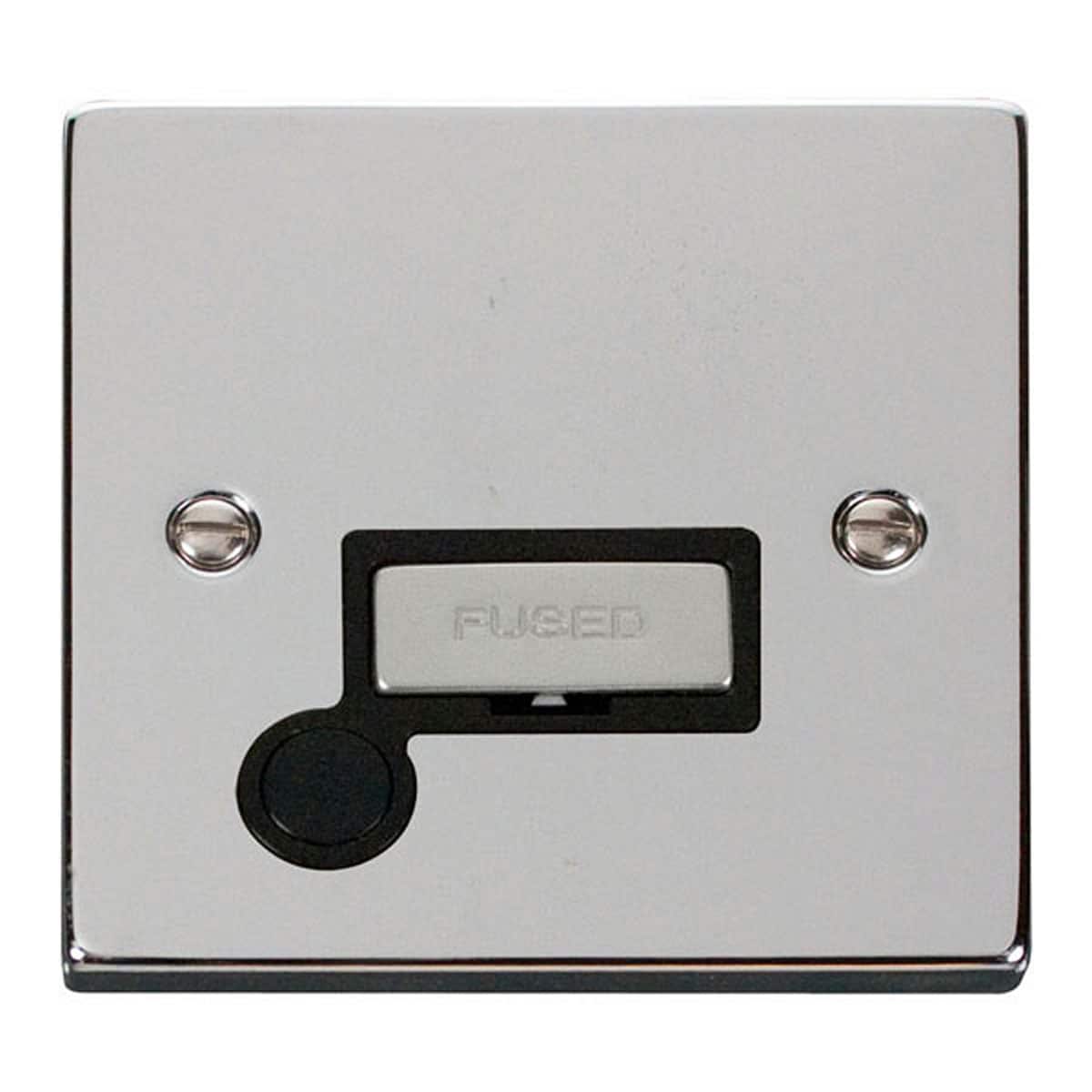 SE HOME Polished Chrome 13A Fused Ingot Connection Unit With Flex Chrome Polished Chrome