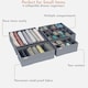 image 3 of Foldable Clothes Drawer Organiser Storage Set of 4 Grey | Grey