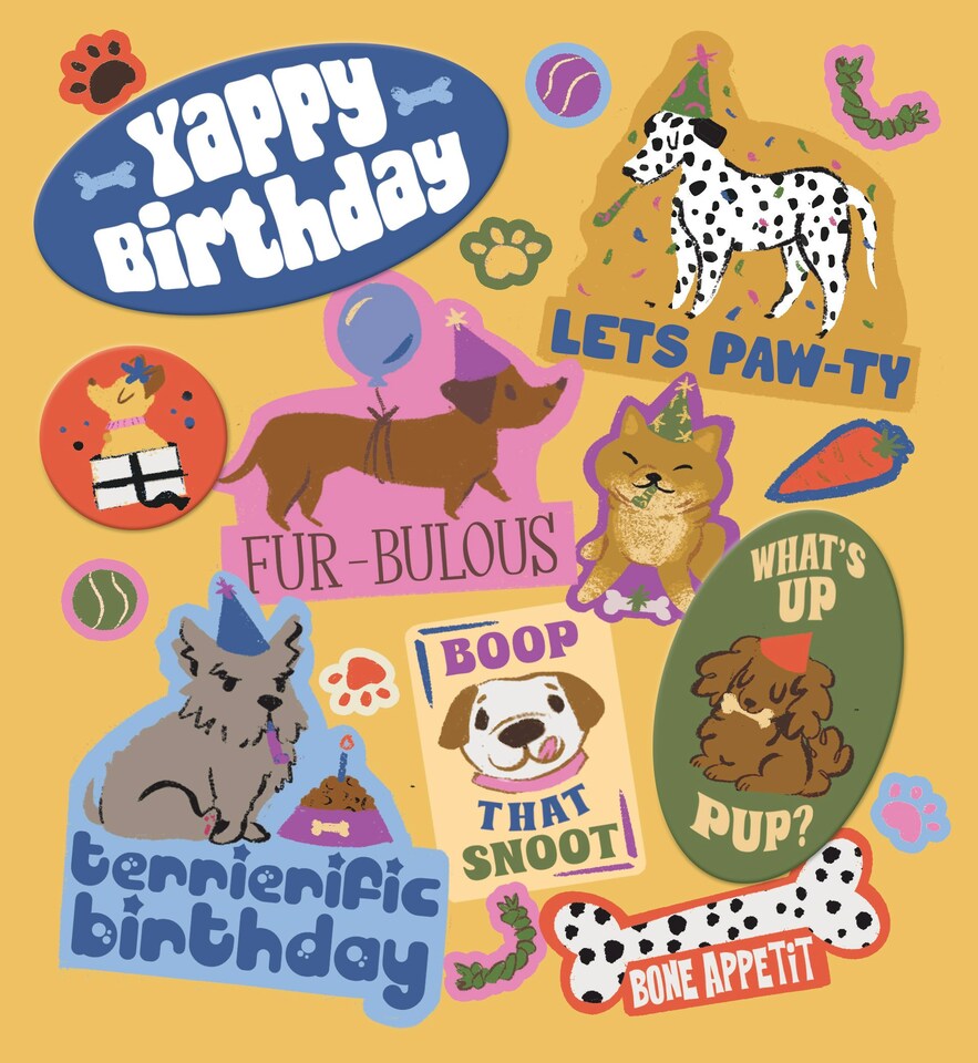 image 1 of Yappy Birthday! - Funny Dog Jokes Birthday Card