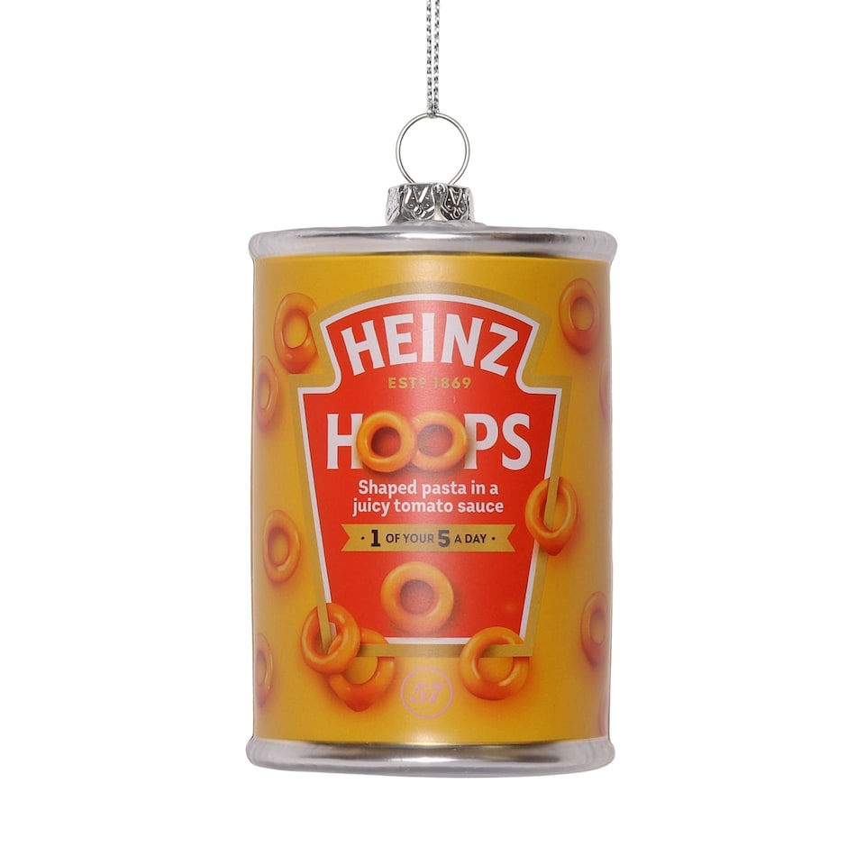 image 1 of Heinz Spaghetti Hoops Glass Decoration