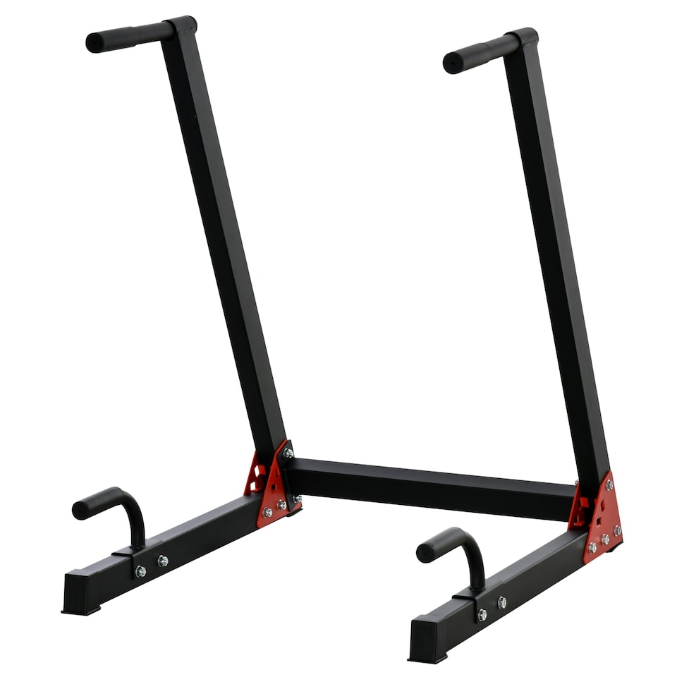 image 1 of HOMCOM Upper Body Dip Stand Station Workout Equipment for Pull Ups, Push Ups