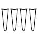image 1 of 4 x 16" Hairpin Legs - 2 Prong - 12mm - Black