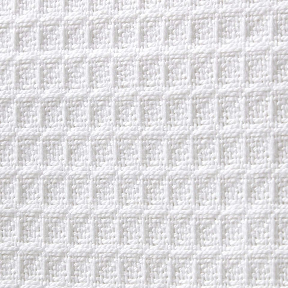 image 1 of Homescapes Organic Cotton Waffle Baby Blanket White - 90 x 112 cm | White