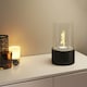 image 2 of Living and Home Tabletop Portable Round Bio Ethanol Fireplace, Black