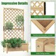 image 8 of COSTWAY Raised Garden Bed Outdoor Plant Container Natural N/A