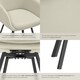 image 5 of Dining Chair Alicon - swivel armchair with padding and continuous backrest | Grey | greige | 4