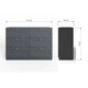 image 3 of FWStyle Artus Shaker 6 Drawer Chest Of Drawers Matt Grey