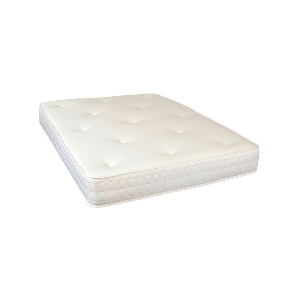 image 1 of 3-Tac Hand-Tufted Hybrid Mattress - 20cm Deep, Quilted Soft Sleep Surface | White | European King Size