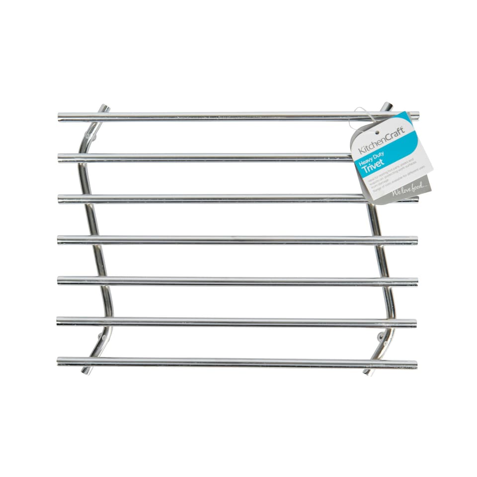 image 1 of KitchenCraft Trivet Silver Metal 27x20cm