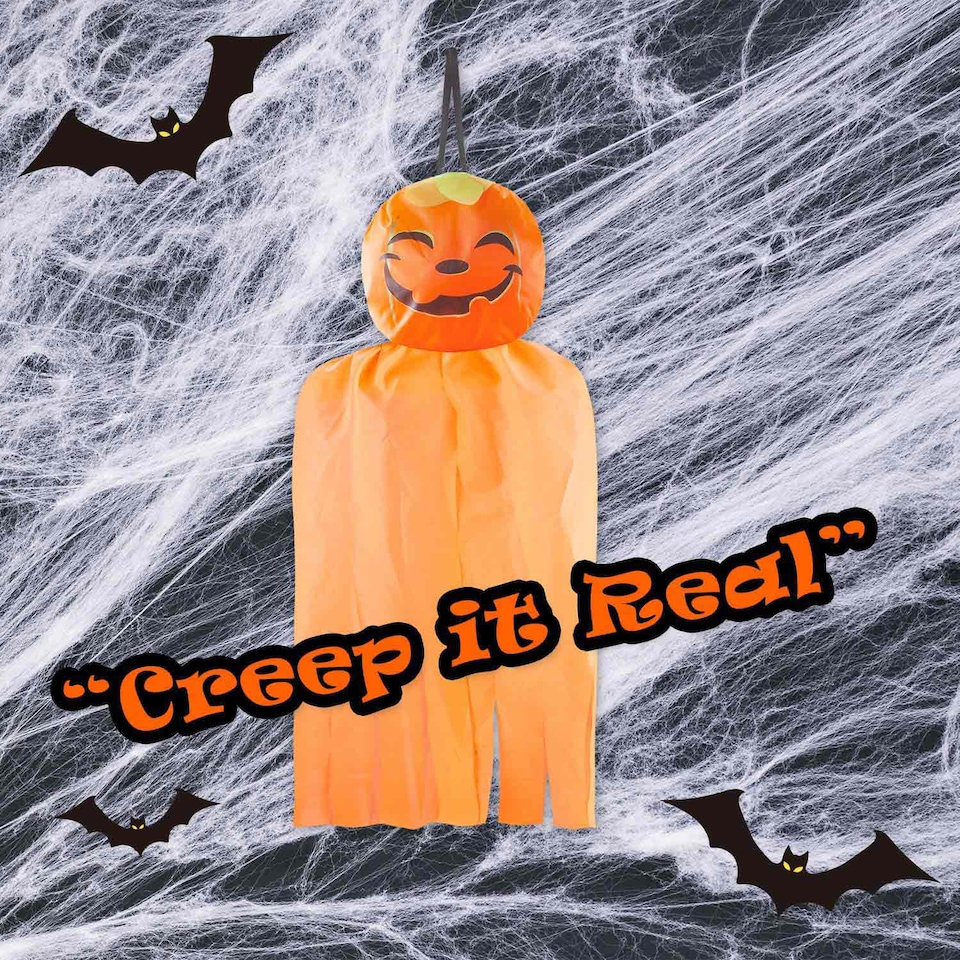 image 1 of vfm-estore Hanging Pumpkin Halloween Decoration, 90 x 39.5 cm