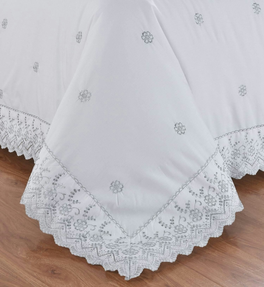 image 1 of Arielle White Bedspread Set | White