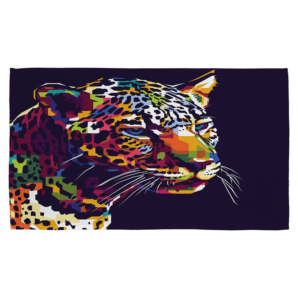 image 1 of leopard face with pop art style (Kitchen Towel)
