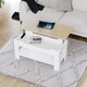 image 8 of Vida Designs Lift Up Coffee Table With Storage Compartment & Shelf, White & Oak