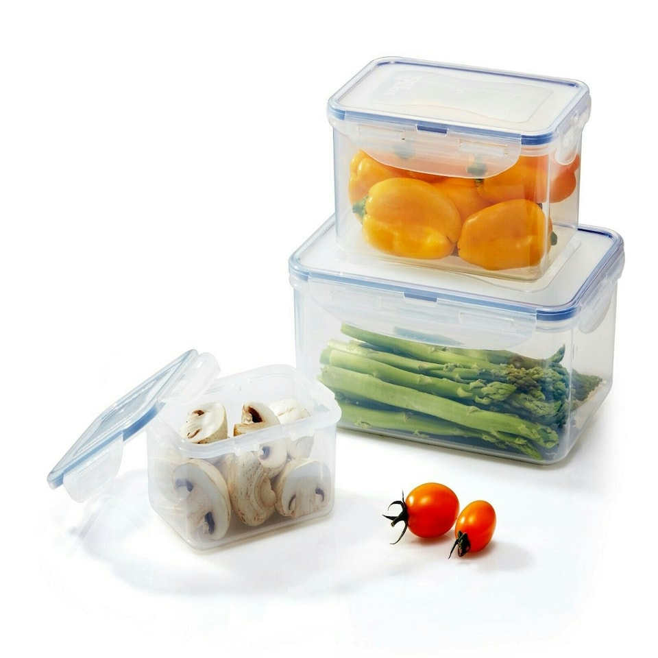 image 1 of LocknLock Plastic Food Containers with Lids | 3 Food Storage Containers