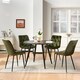 image 7 of SONARA Black Marble Round Dining Table and Velvet Chairs Set, Modern 4 Seater for Dining Room
