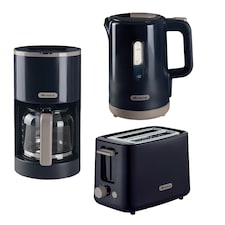 Ariete ARPK47 Breakfast Line Kettle, Toaster & Coffee Machine Set, Grey