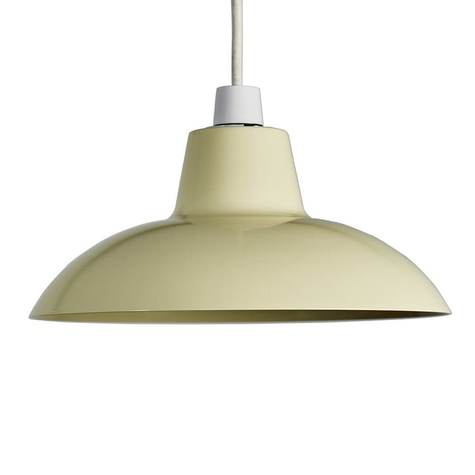 image 1 of ValueLights Civic Metro Cream Ceiling Pendant Shade & Bulb | Cream