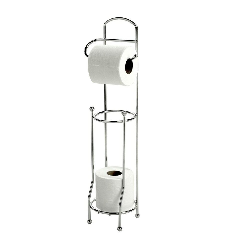 Showerdrape Wire Stainless Steel Chrome Toilet Roll Holder & Spare Paper Holder