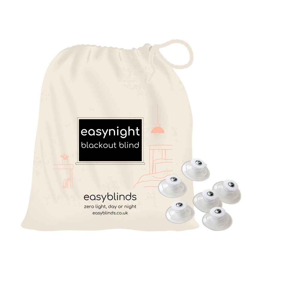 image 1 of Easynight Portable Travel Blackout Blind, 100% Light Blocking Fabric, Regular, Fit Any Size/Shape Up To 150x145cm, suction cups and self-adhesive attachments | Black | Black | Not provided | 1