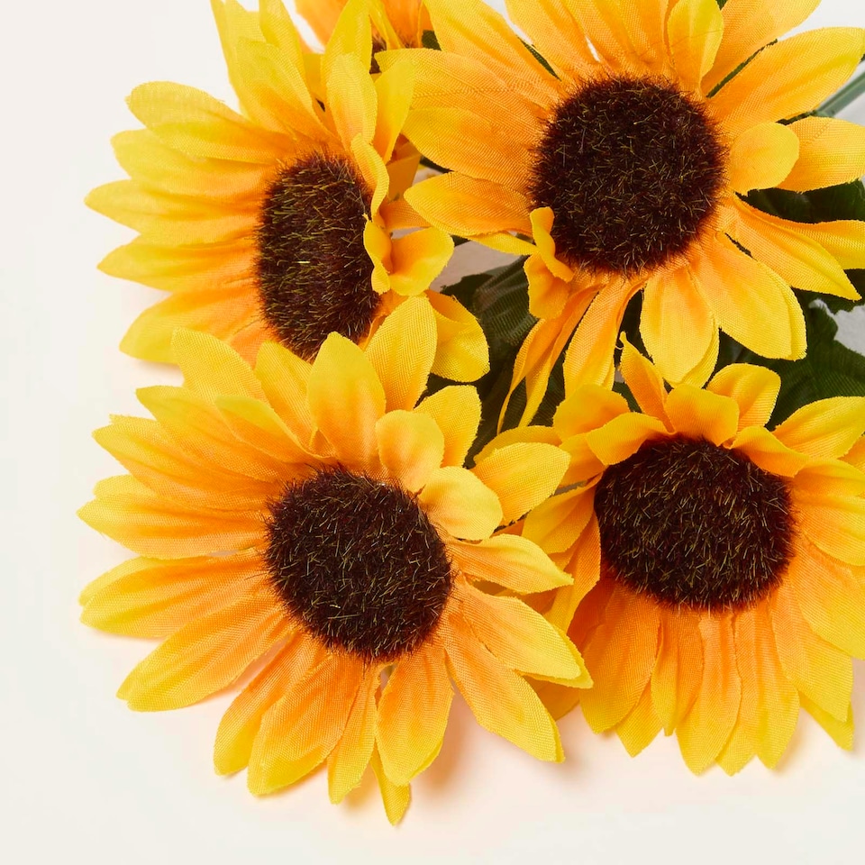 image 1 of Homescapes Handmade Sunflower Artificial Bouquet