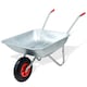 image 1 of Heavy Duty 65L Galvanised Metal Wheelbarrow Home Garden Cart or Tyre - 100Kg