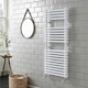image 1 of 500mm (H) x 1000mm (W) Vertical Bathroom Towel Radiator - (Sailsbury - White) - (0.5m x 1.0m)