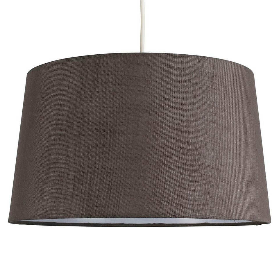 image 1 of ValueLights Doretta Grey Ceiling Pendant Shade & Bulb