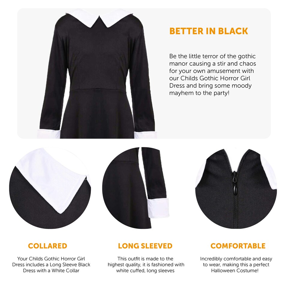 image 1 of Midweek Horror Dress Black | XL