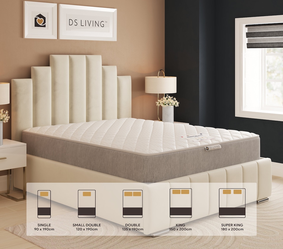 image 1 of EasyRest Medium Soft Spring Essentials Mattress | Grey