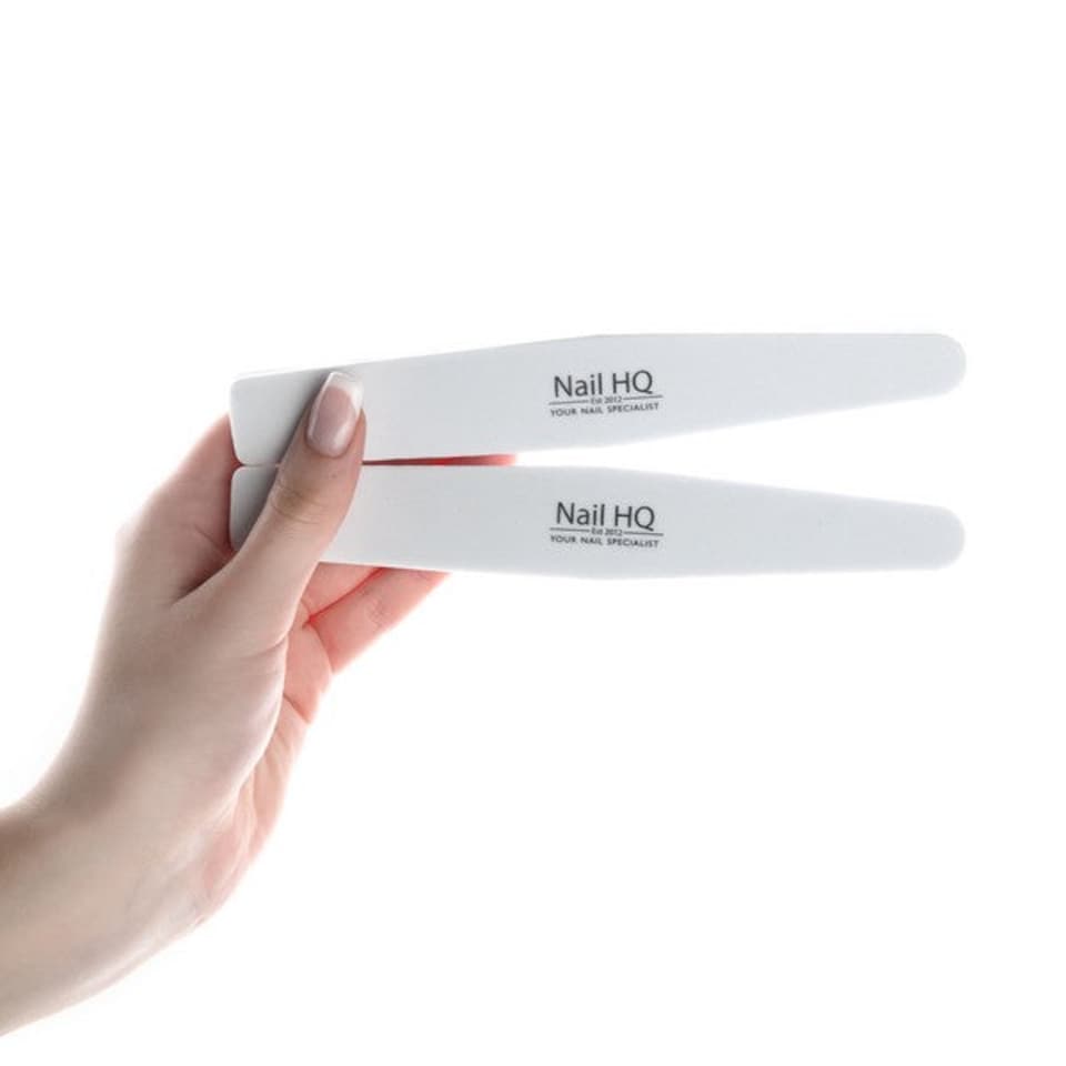 image 1 of Nail HQ Manicure Files Pack of 2 Double-Sided Foam Core | White