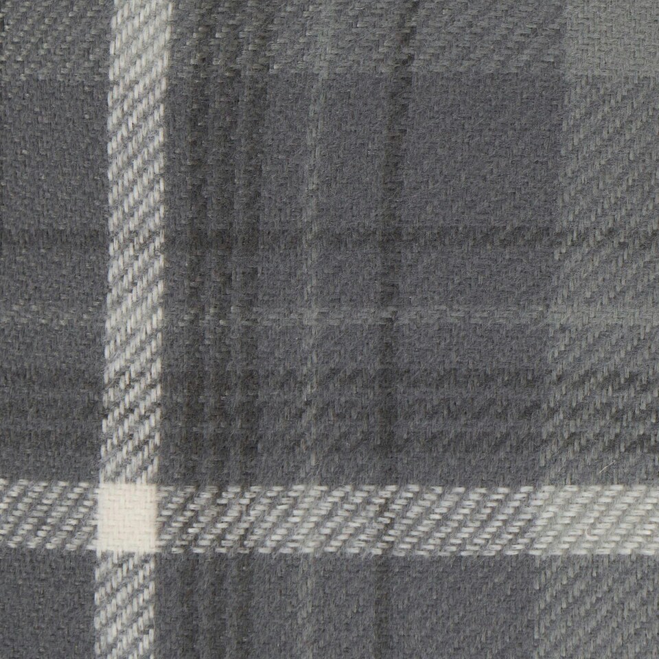 image 1 of OHS 4 x Winsford Woven Check Printed Cushion Covers, 45x45cm - Charcoal