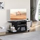 image 2 of HOMCOM Modern TV Cabinet Stand Storage Shelves Table Mobile Black