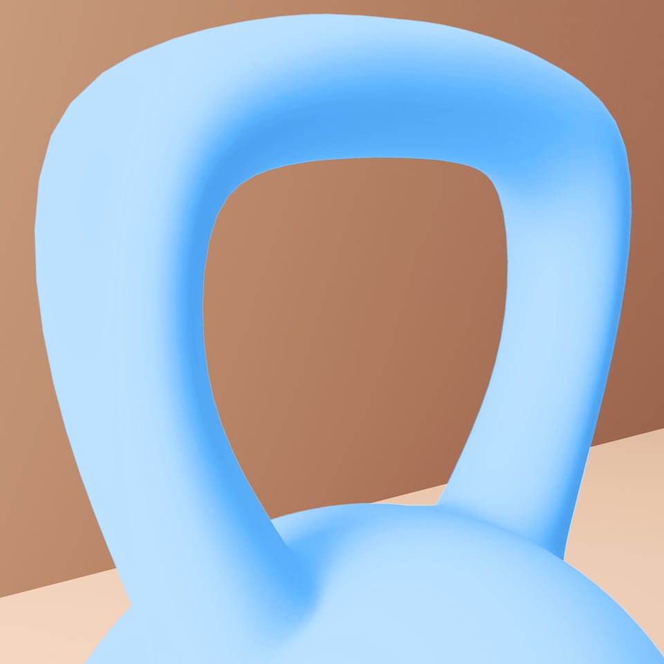 image 1 of SPORTNOW 6KG Kettlebell w/ Soft Body, Non-Slip Handle, Light Blue and Grey | Blue | Light Blue and Grey