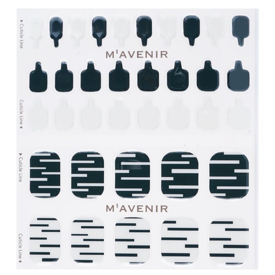 image 1 of Nail Sticker (patterned) - # Modern Line Pedi - 36pcs Multi